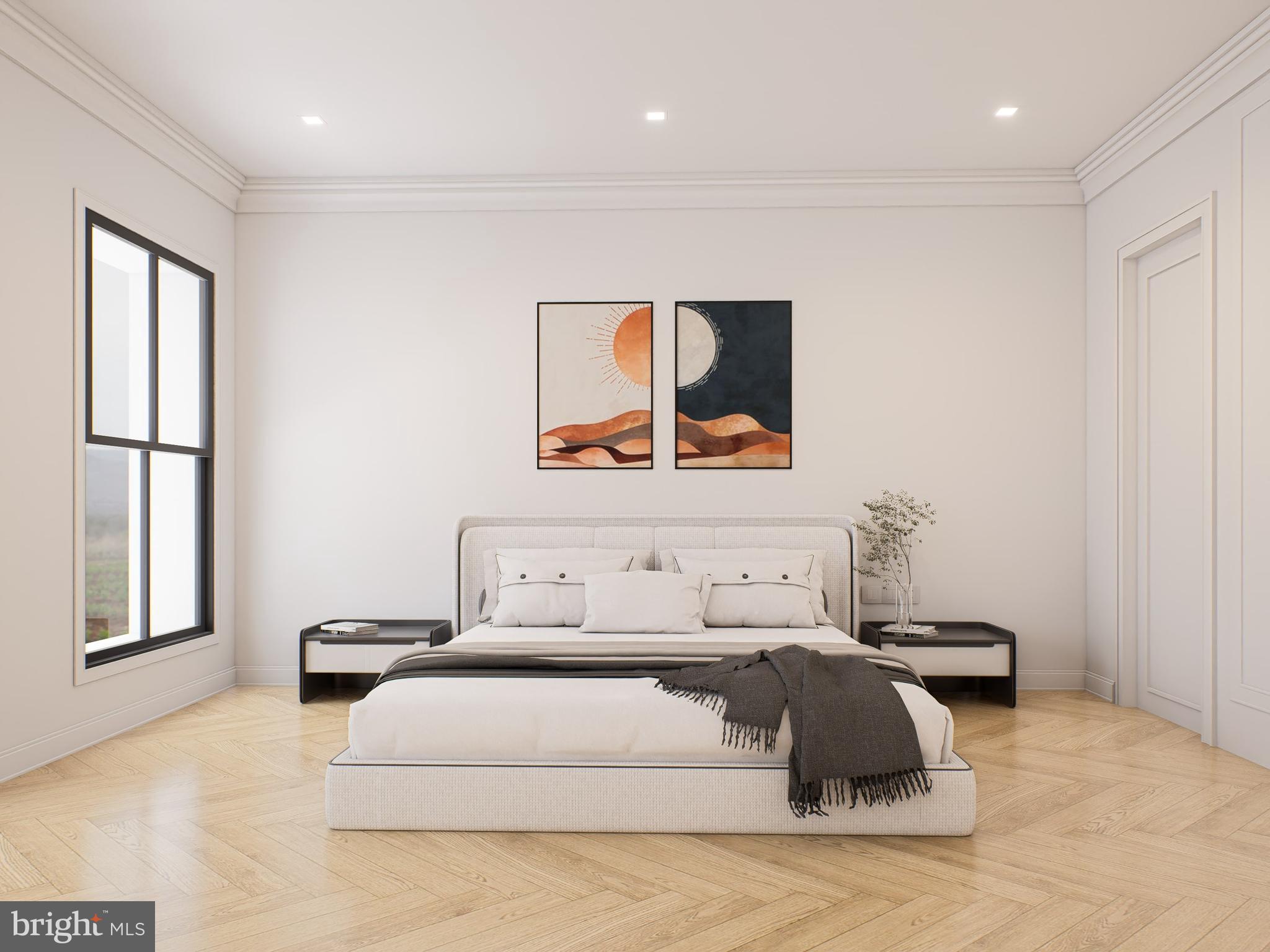 1415 Q Street Northwest, Unit 3 Washington, DC 20009 - Photo 6 of 7 a bedroom with a bed and a large window