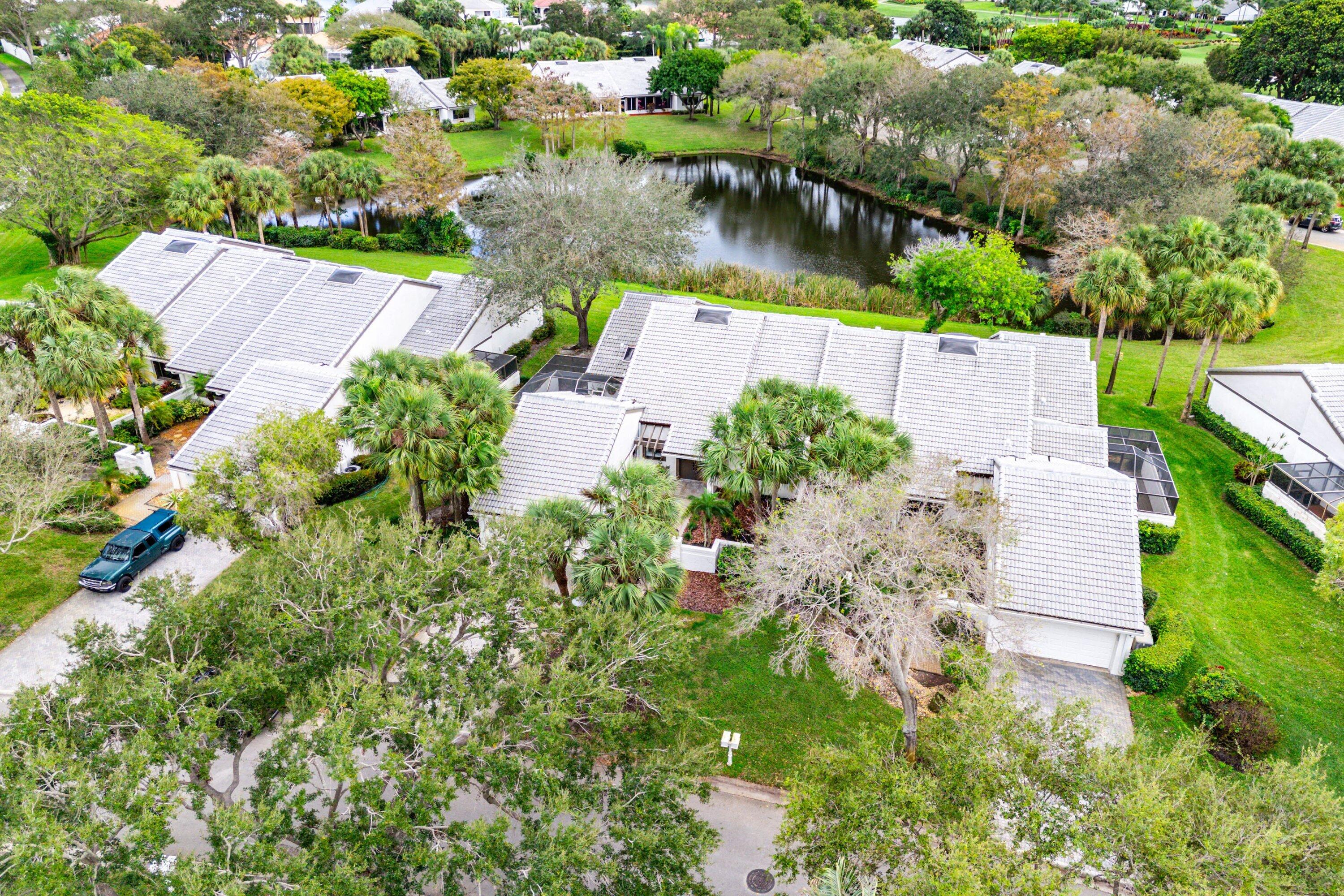 6 Clubhouse Lane Boynton Beach, FL 33436 - Photo 64 of 76 an aerial view of residential house with outdoor space and swimming pool