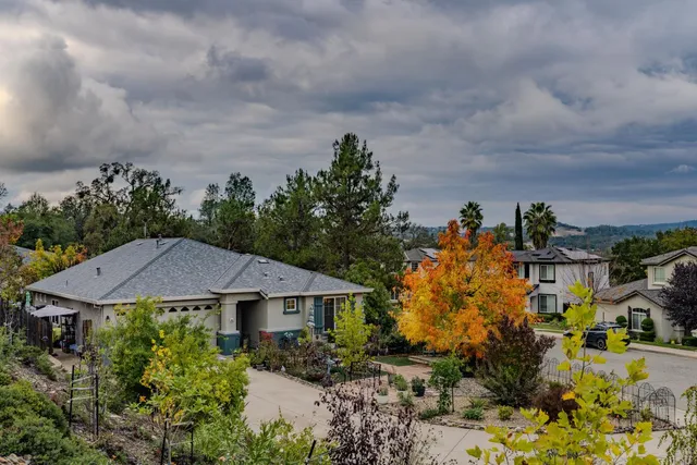an aerial view of multiple house