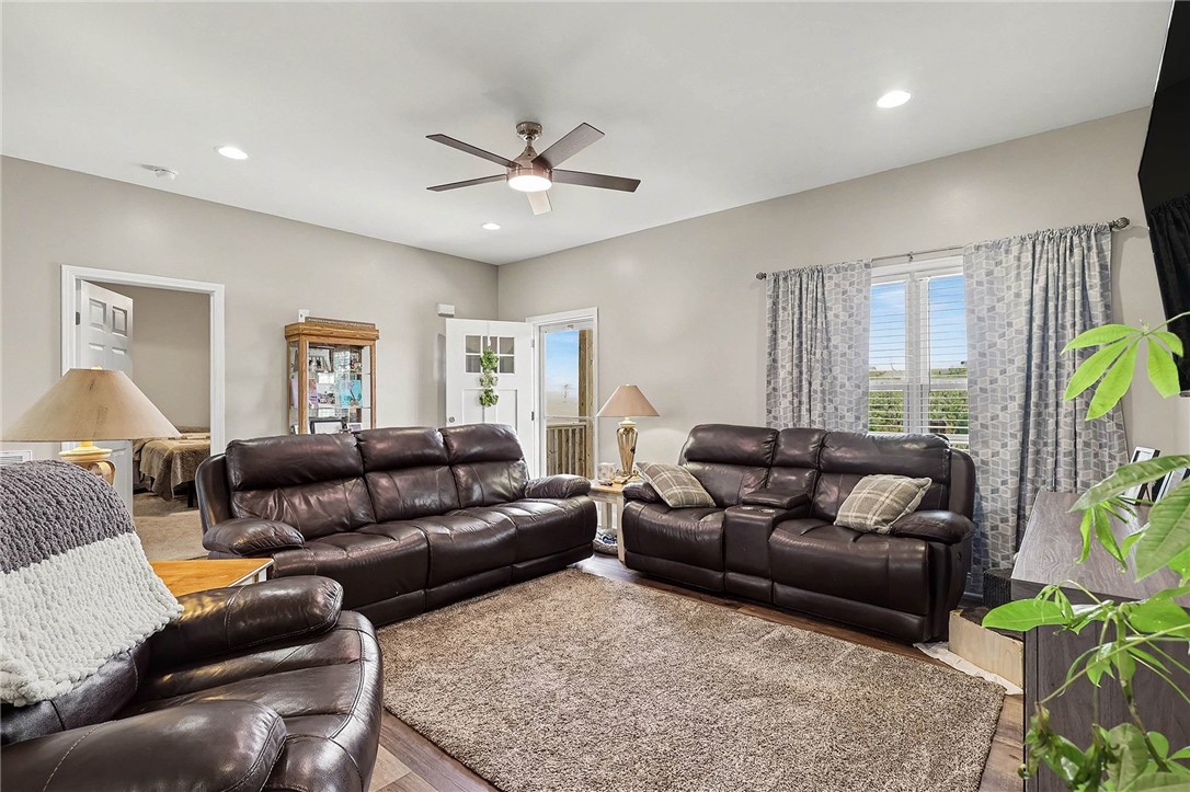 508 Rice Park Drive Anderson, SC 29621 - Photo 4 of 25 This inviting living room features elegant wood flooring, recessed lighting, and a refreshing ceiling fan.