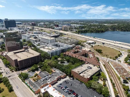 an aerial view of a city with lots of residential buildings