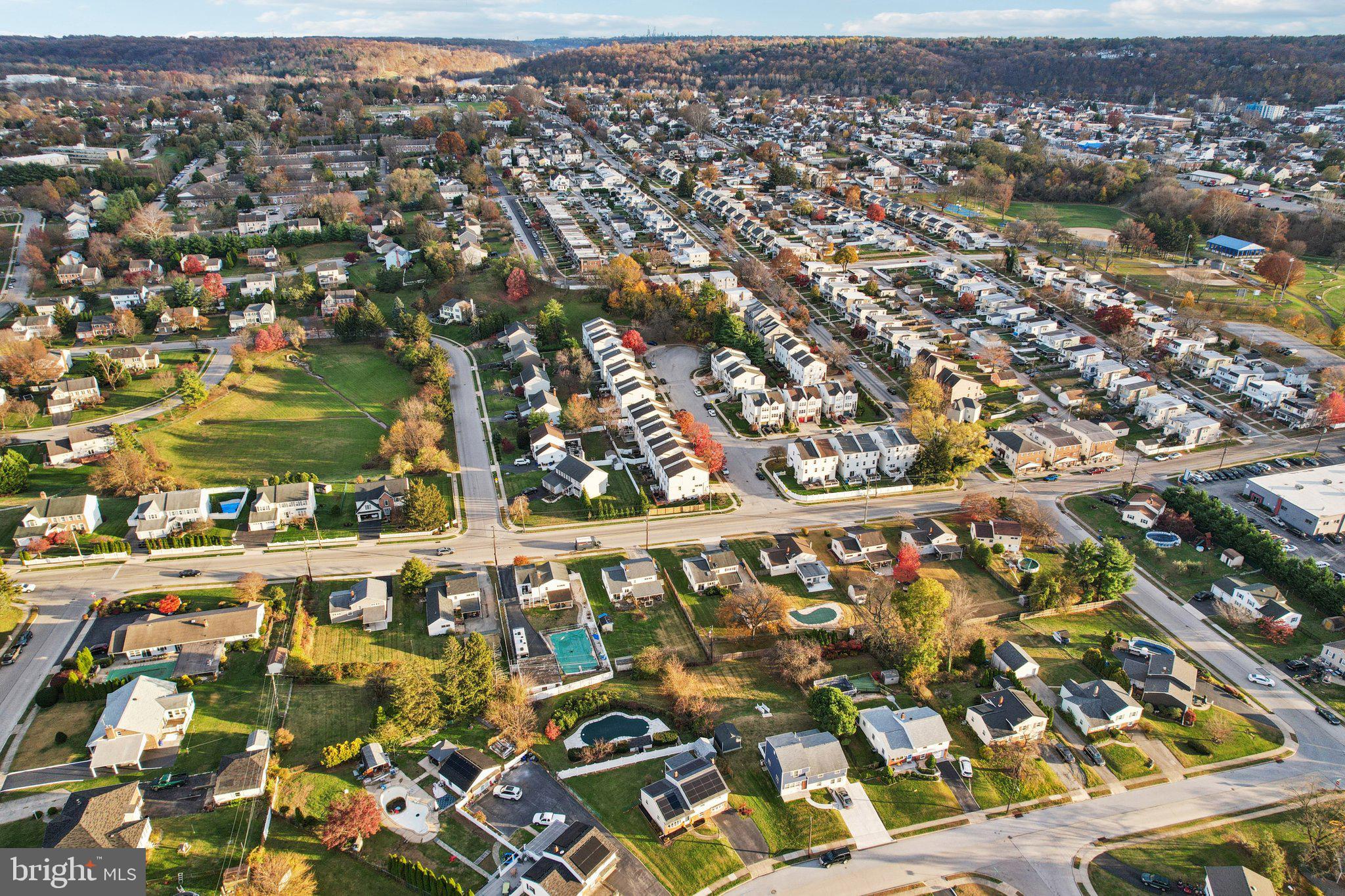 1211 Woodside Road Conshohocken, PA 19428 - Photo 46 of 55 an aerial view of residential houses with outdoor space