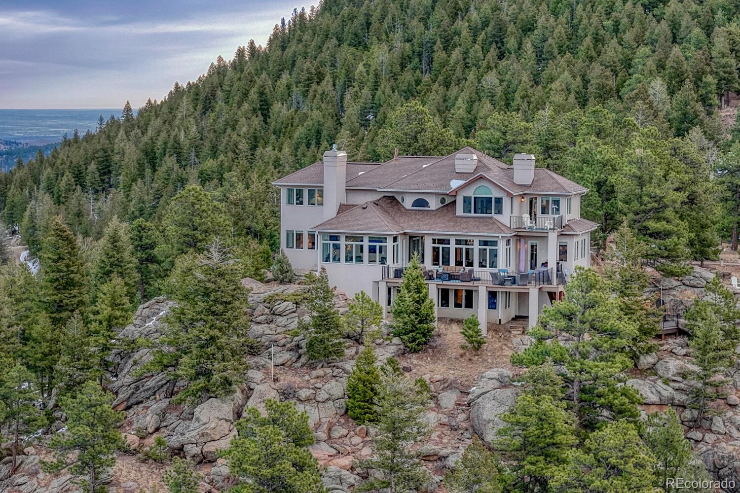 26344 Independence Trail Evergreen, CO 80439 - Photo 42 of 50 an aerial view of a house