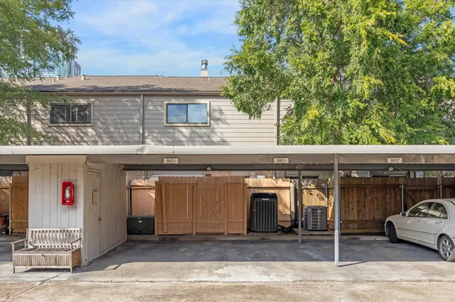 a view of a car garage
