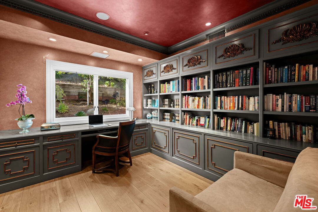 1575 Alexis Place Beverly Hills, CA 90210 - Photo 62 of 75 a view of a workspace with furniture