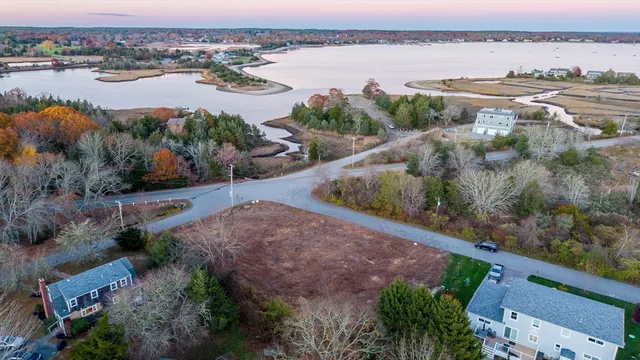 a view of a lake with beach and ocean view