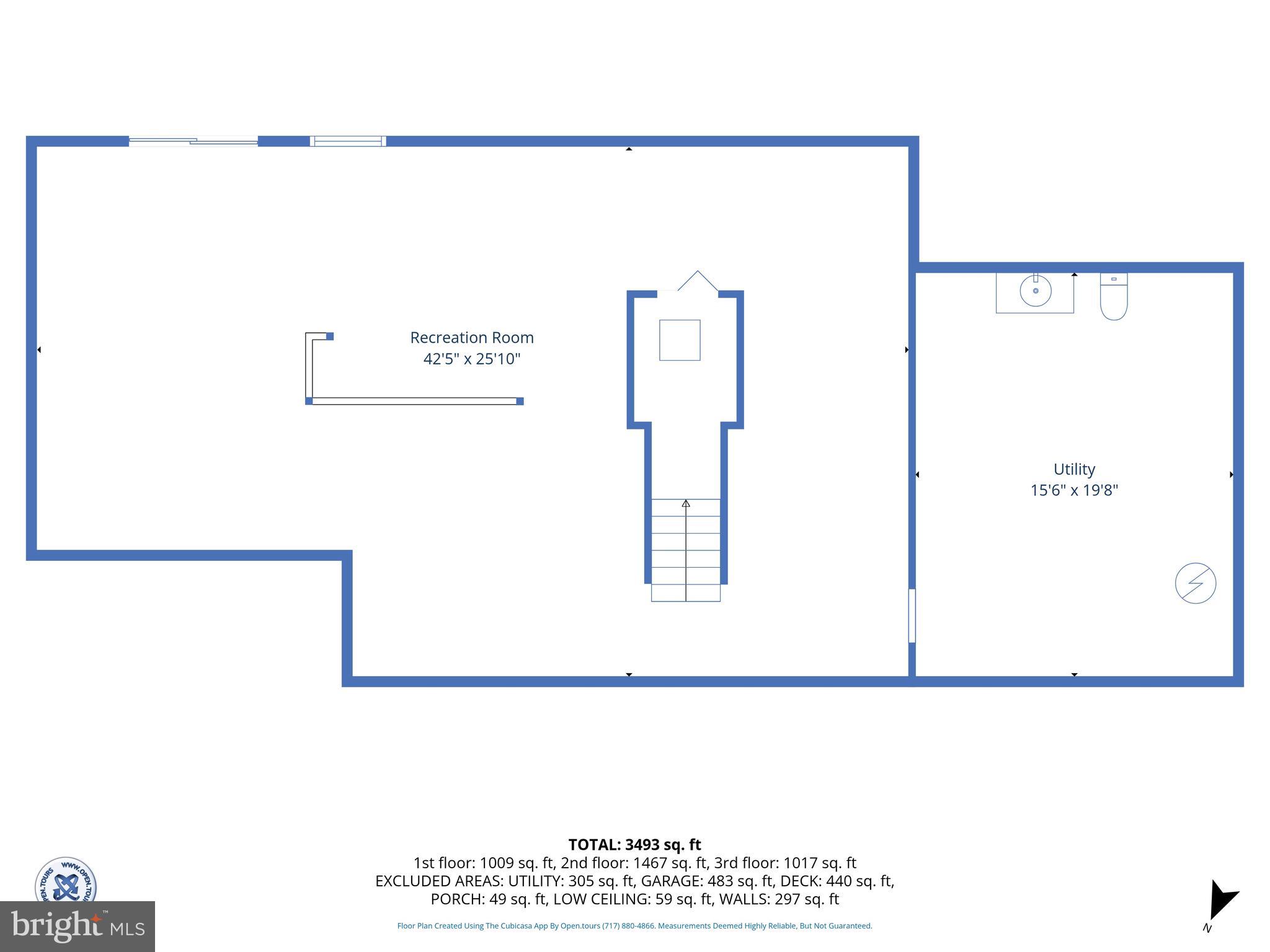16909 Big Falls Road Monkton, MD 21111 - Photo 66 of 66 Basement Floor Plan