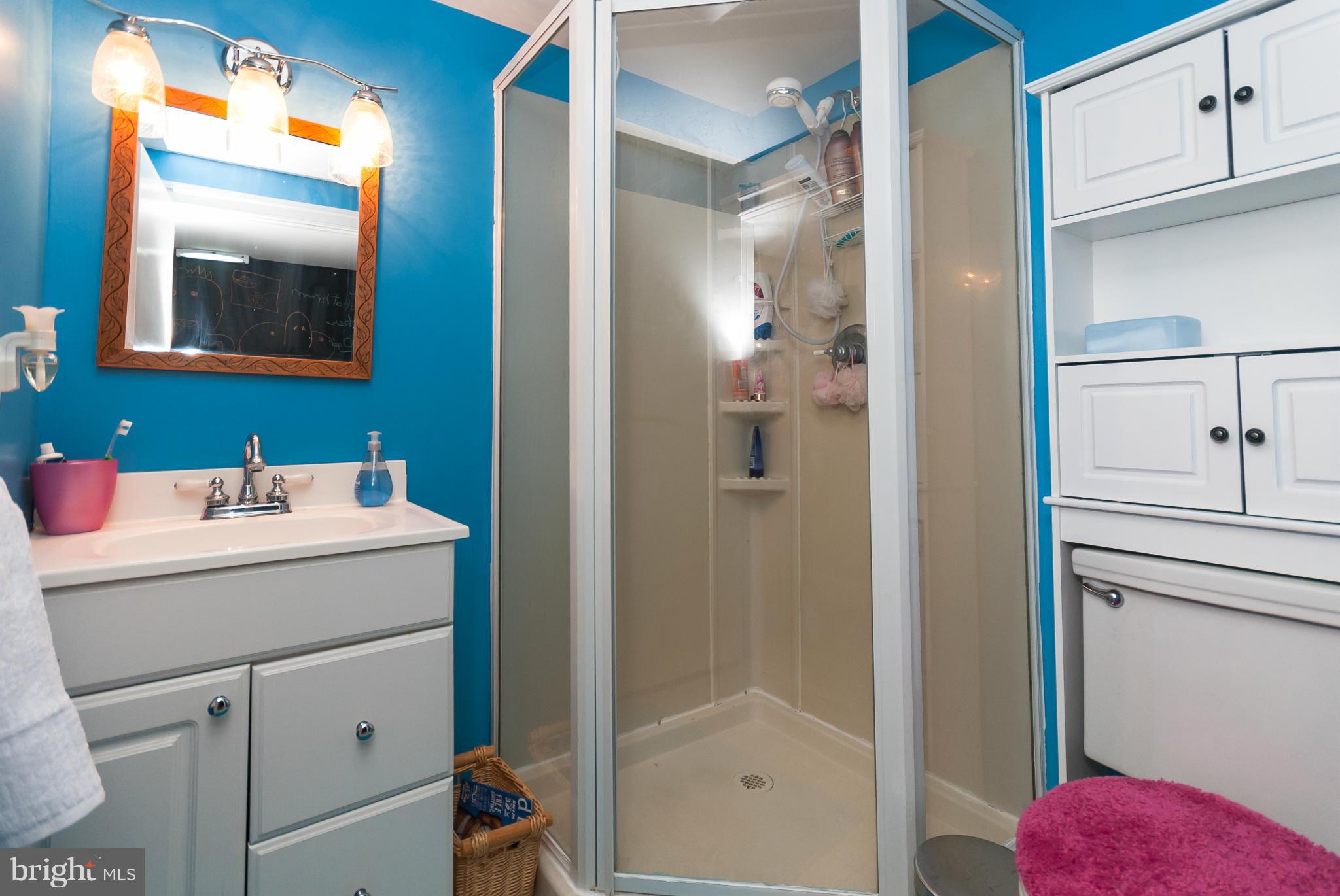 7045 Heathfield Road Baltimore, MD 21212 - Photo 22 of 27 a bathroom with a sink and mirror with toilet