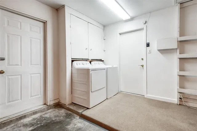a view of a storage & utility room with closet