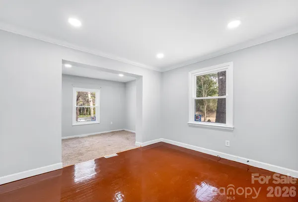 an empty room with a window