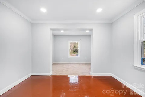 an empty room with a window