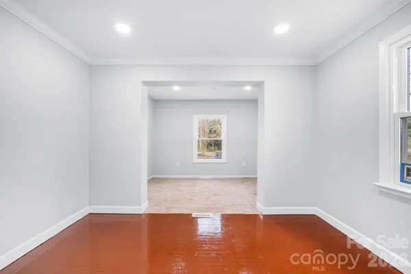 an empty room with a window