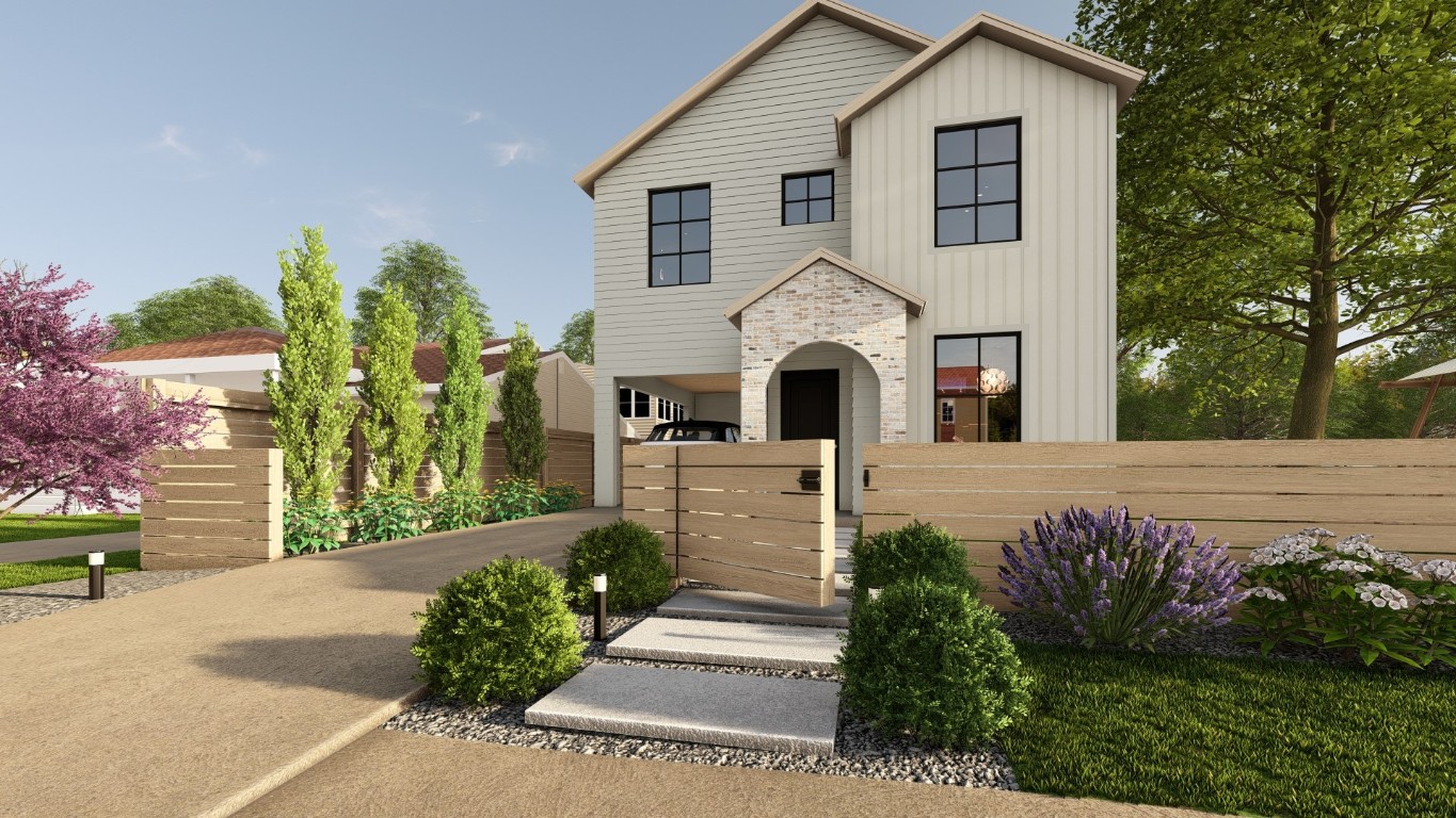 2910 East 4th Street Austin, TX 78702 - Photo 1 of 15 a front view of a house with a garden