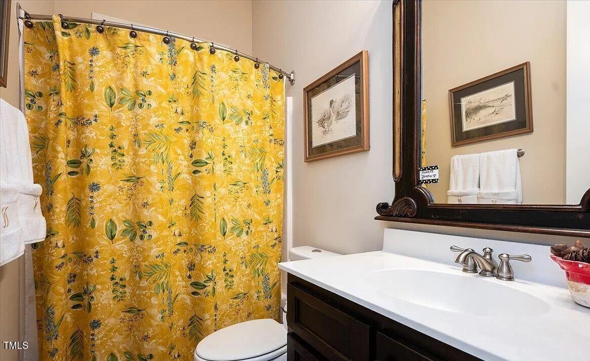 413 Johnson Town Road Zebulon, NC 27597 - Photo 21 of 52 a bathroom with a sink and a mirror