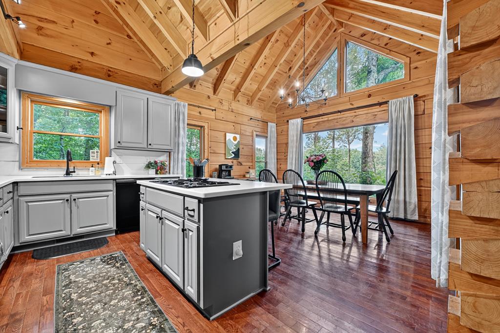1134 Maggie Chapman Road Blue Ridge, GA 30513 - Photo 6 of 65 a kitchen with a sink window and chairs