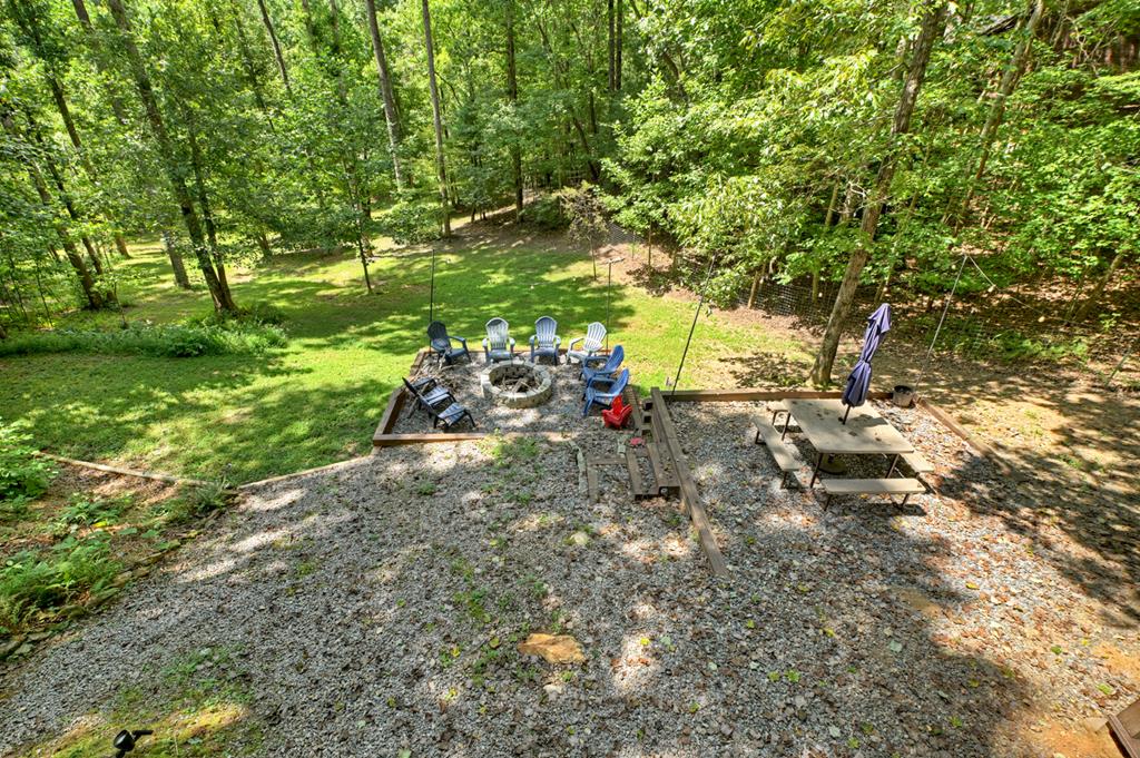 1134 Maggie Chapman Road Blue Ridge, GA 30513 - Photo 65 of 65 a backyard of a house with a yard and outdoor seating