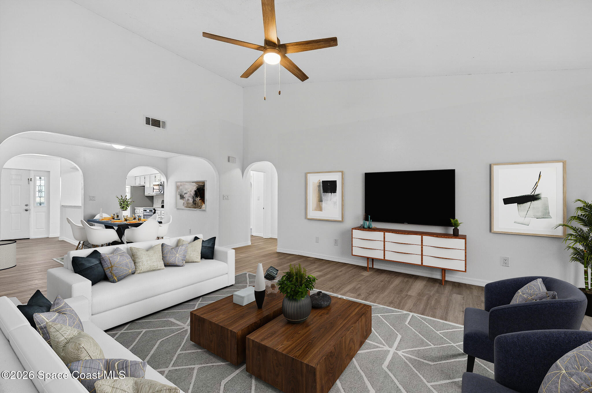 2107 Hidden Grove Lane, Unit 32B Merritt Island, FL 32953 - Photo 25 of 47 Family Room Virtually Staged