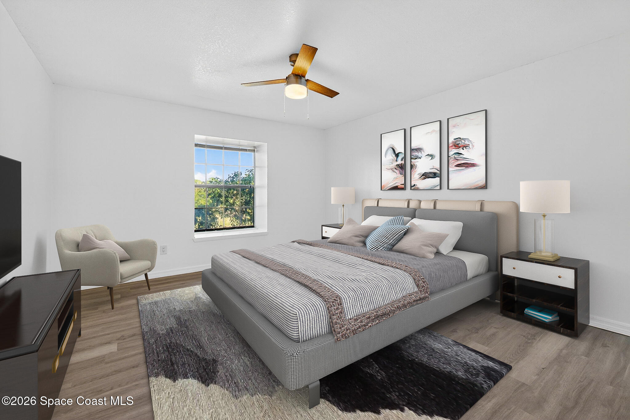 2107 Hidden Grove Lane, Unit 32B Merritt Island, FL 32953 - Photo 36 of 47 Master Bedroom Virtually Staged