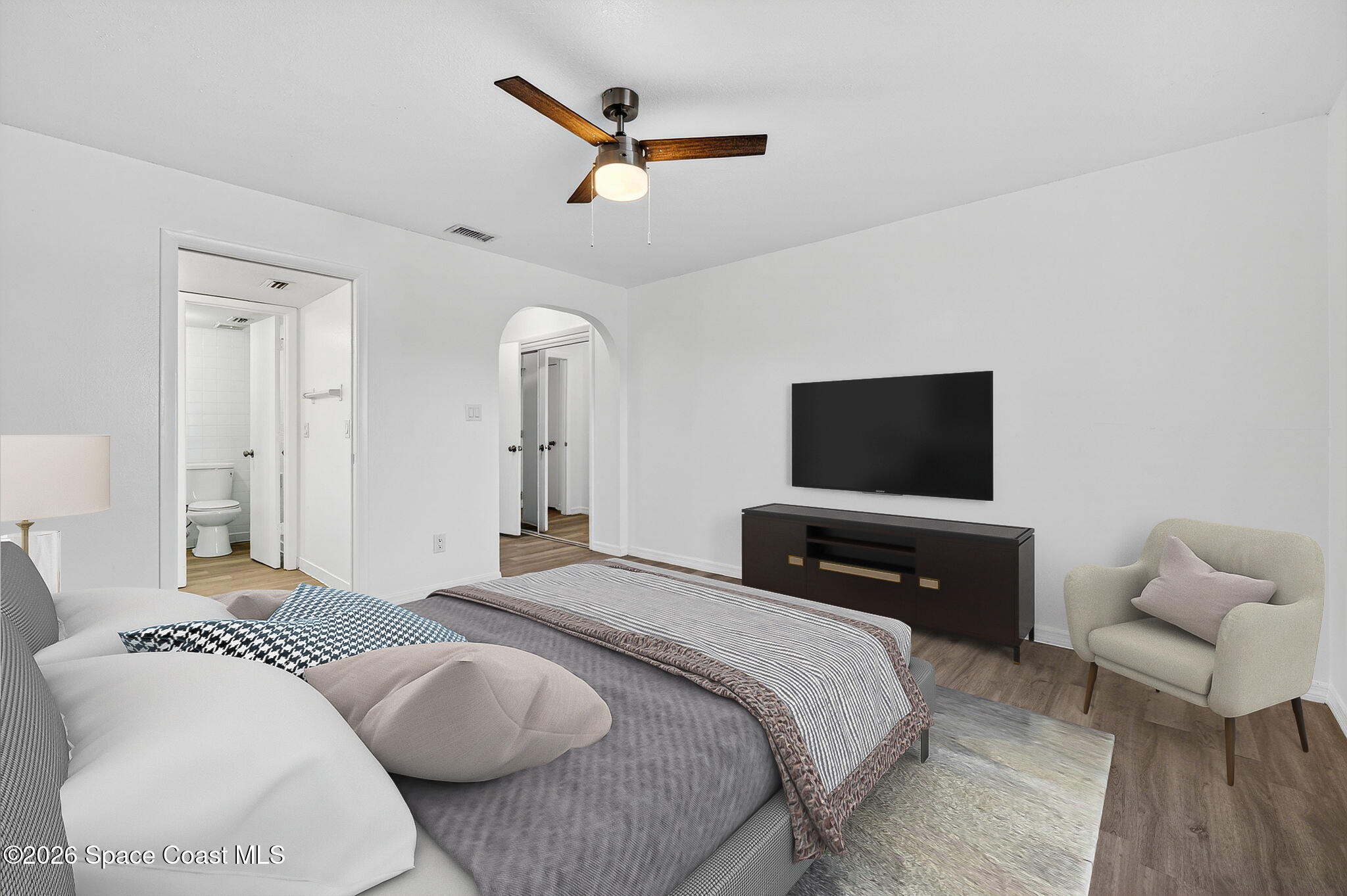 2107 Hidden Grove Lane, Unit 32B Merritt Island, FL 32953 - Photo 40 of 47 Master Bedroom Virtually Staged