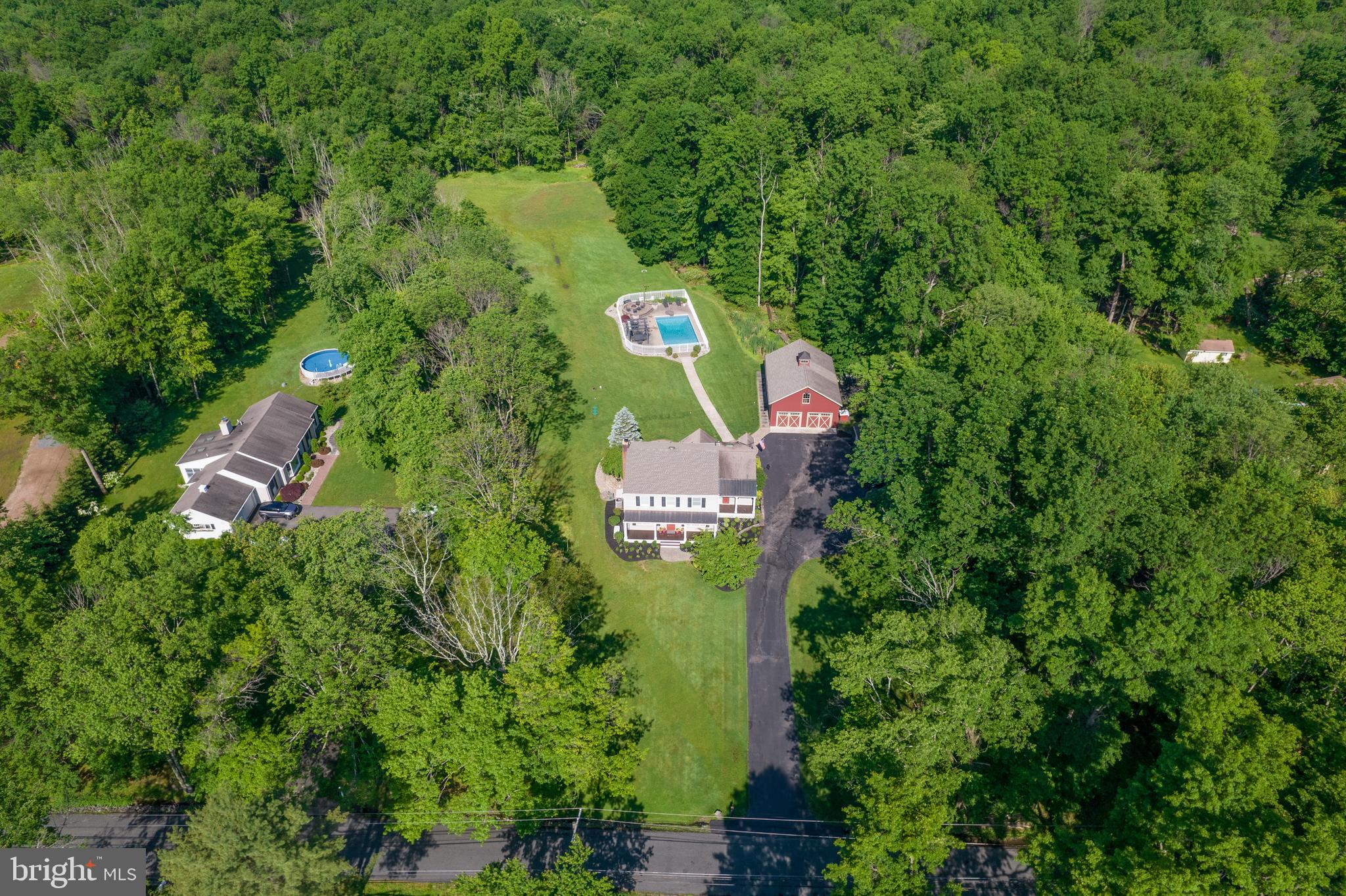 178 Lindbergh Road Hopewell, NJ 08525 - Photo 39 of 39 an aerial view of a house with a yard