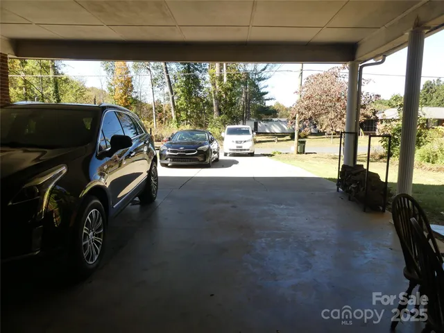 a view of car garage