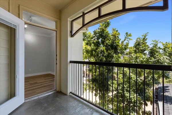 a view of a balcony