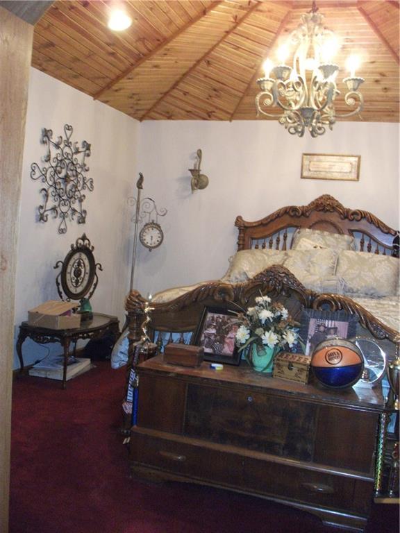 1152 Snake Run Road Wampum, PA 16157 - Photo 14 of 25 vaulted wood ceiling in the master bedroom