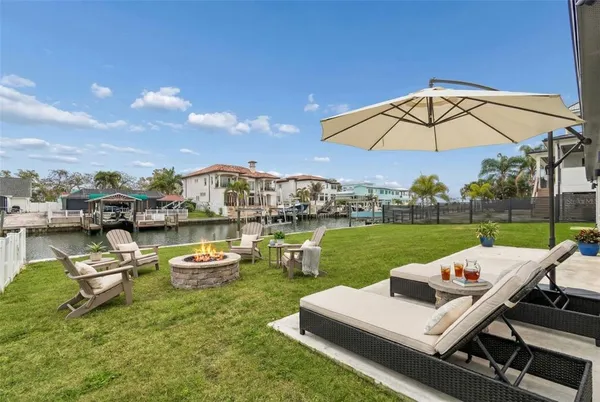 a view of a lake with houses