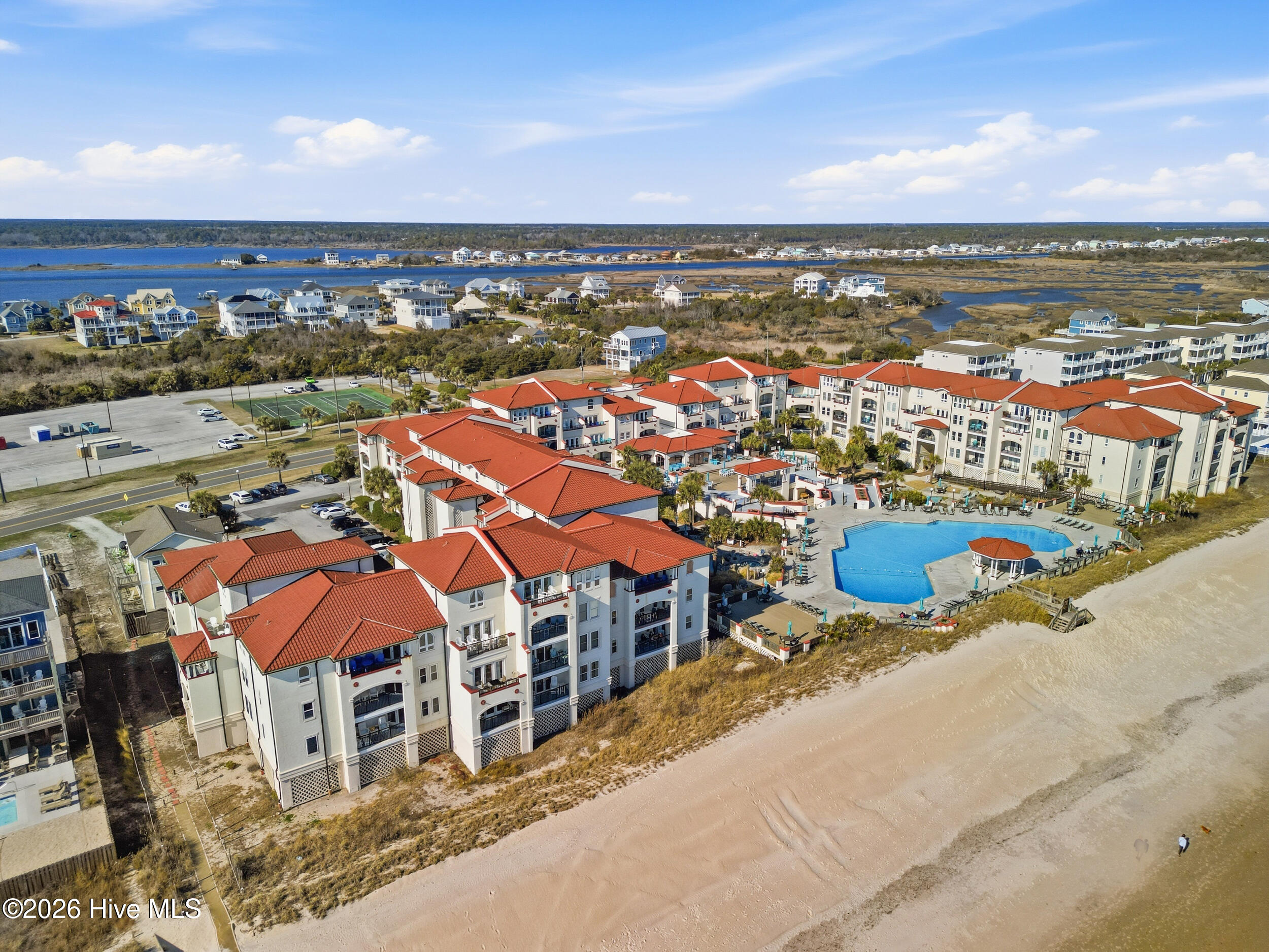 790 New River Inlet Road, Unit 114A North Topsail Beach, NC 28460 - Photo 29 of 37 38_aerial back left mid