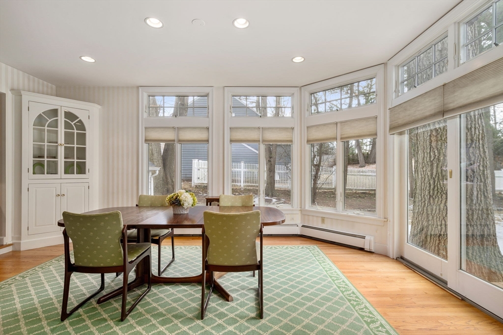6 Earle Road Wellesley, MA 02481 - Photo 12 of 33 a dining room with furniture and large windows