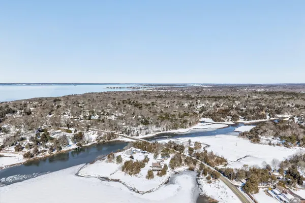 a view of under an umbrella with a big yard