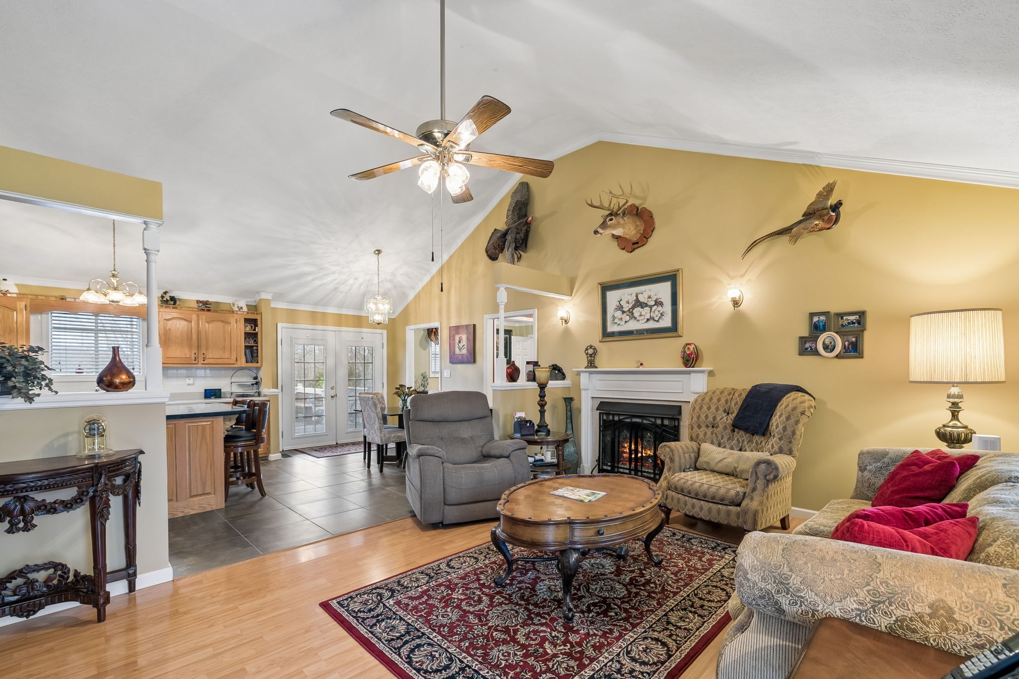 165 Pond Creek Road Summertown, TN 38483 - Photo 19 of 79 a living room with furniture and a fireplace