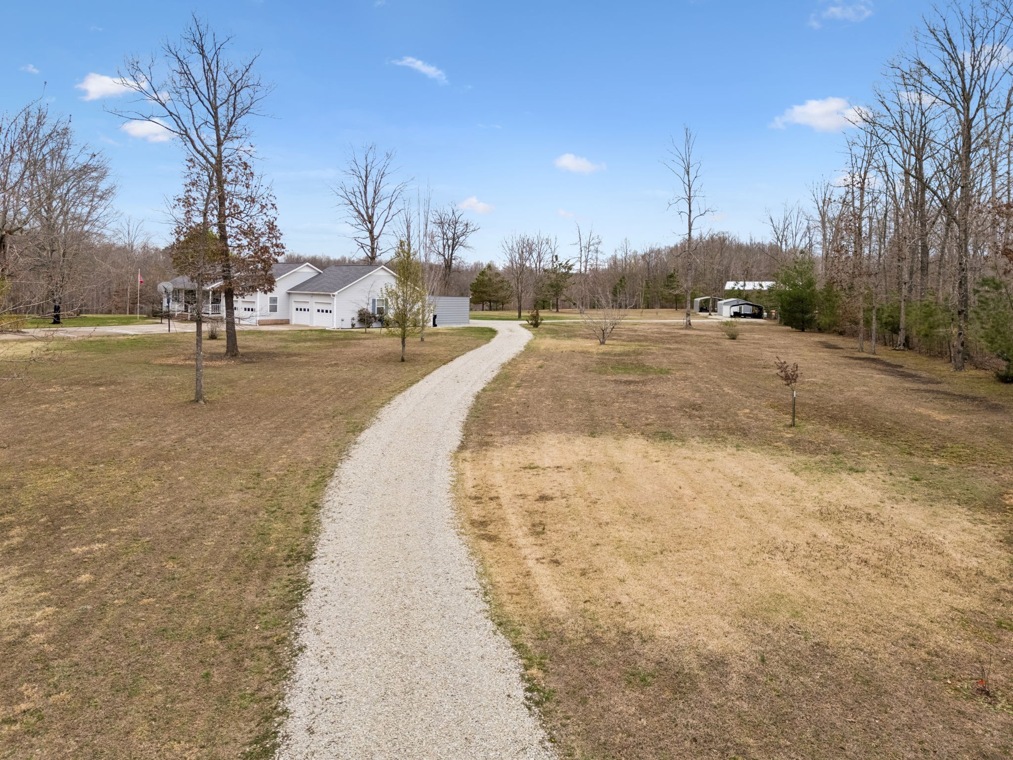 165 Pond Creek Road Summertown, TN 38483 - Photo 67 of 79 a view of a yard with snow on the road