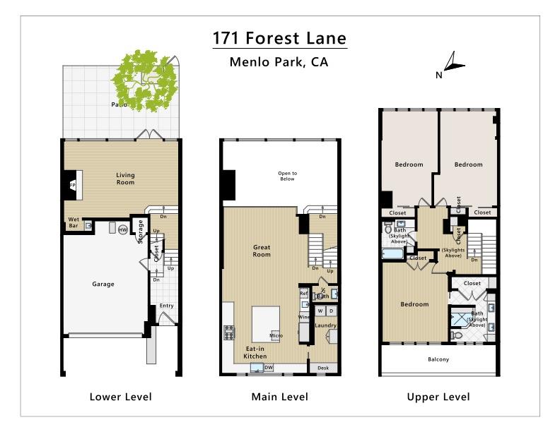 171 Forest Lane Menlo Park, CA 94025 - Photo 16 of 16 a picture of a floor plan