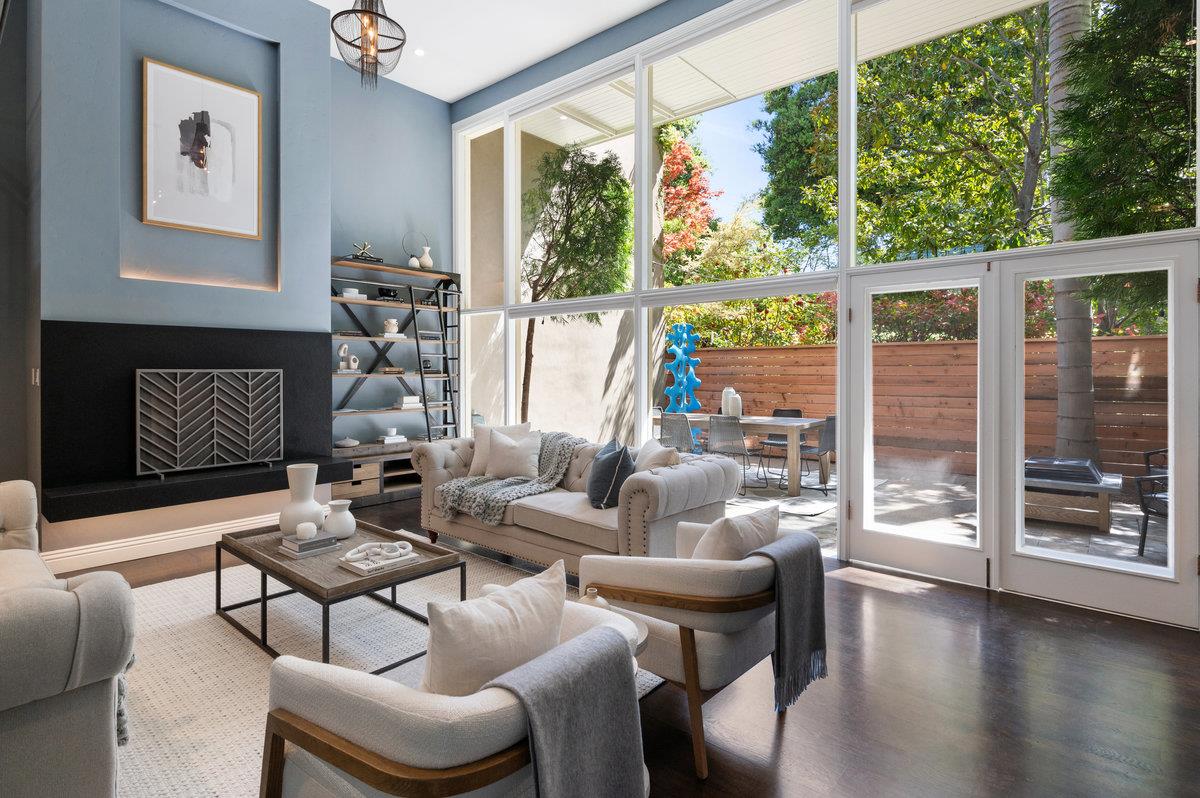 171 Forest Lane Menlo Park, CA 94025 - Photo 2 of 16 a living room with furniture and a large window