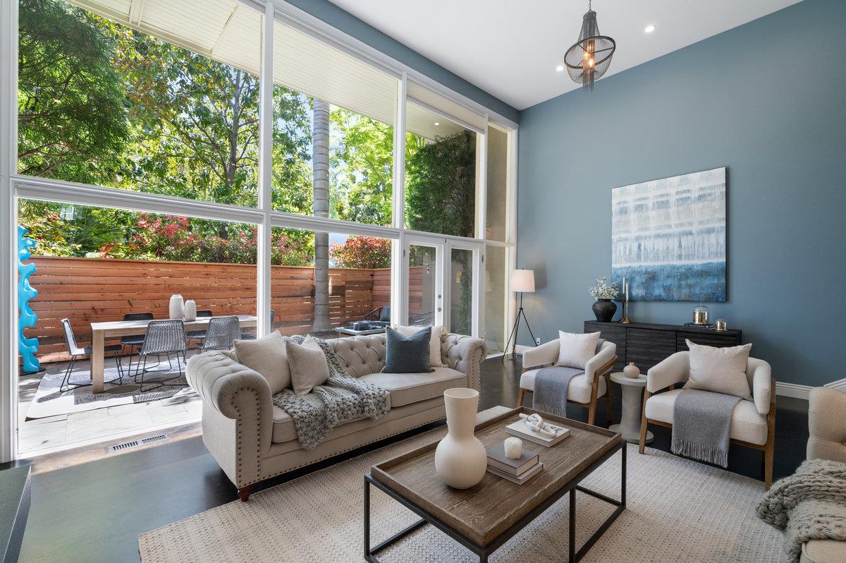 171 Forest Lane Menlo Park, CA 94025 - Photo 5 of 16 a living room with furniture and a large window