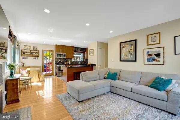 a living room with furniture and a couch