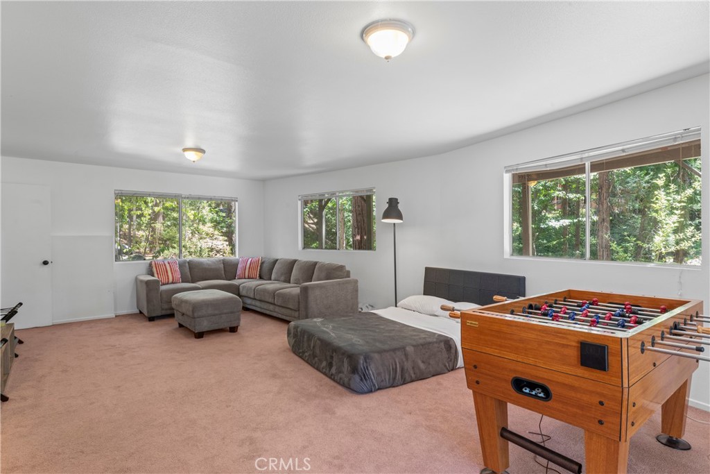 676 Rhine Road Lake Arrowhead, CA 92352 - Photo 13 of 20 a living room with furniture and a window