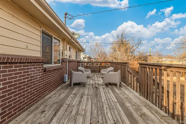 a terrace with outdoor seating