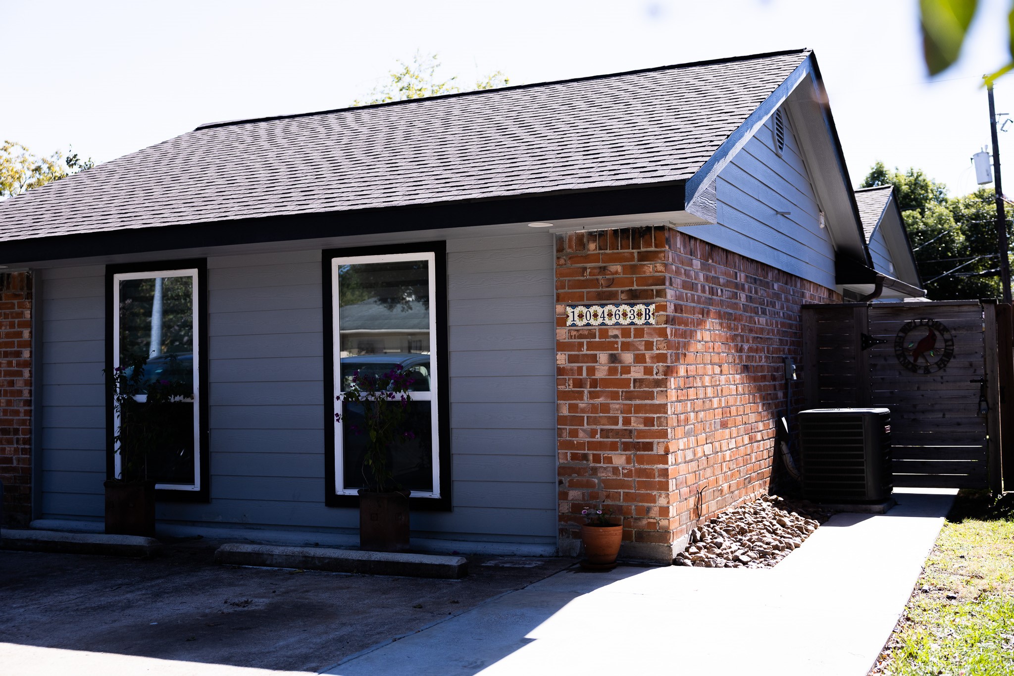 a front view of a house