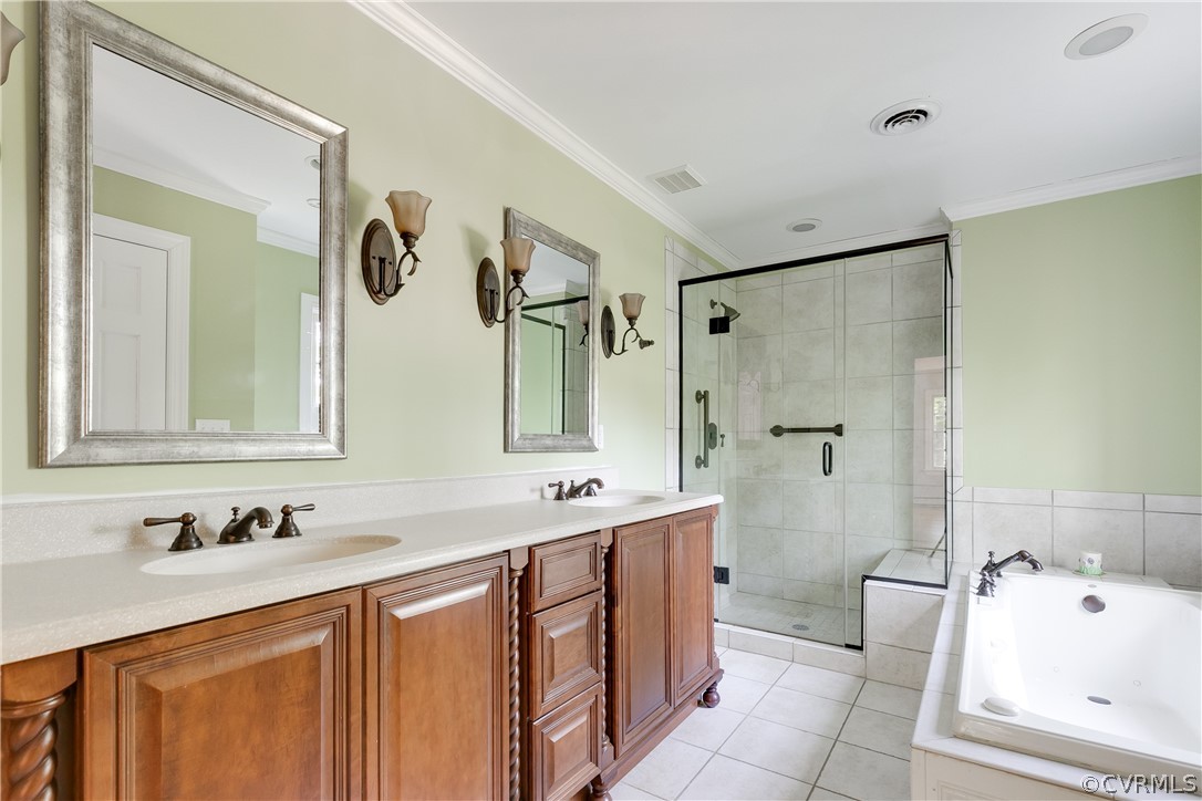 2780 East Brigstock Road Midlothian, VA 23113 - Photo 36 of 50 a bathroom with a double vanity sink mirror and toilet