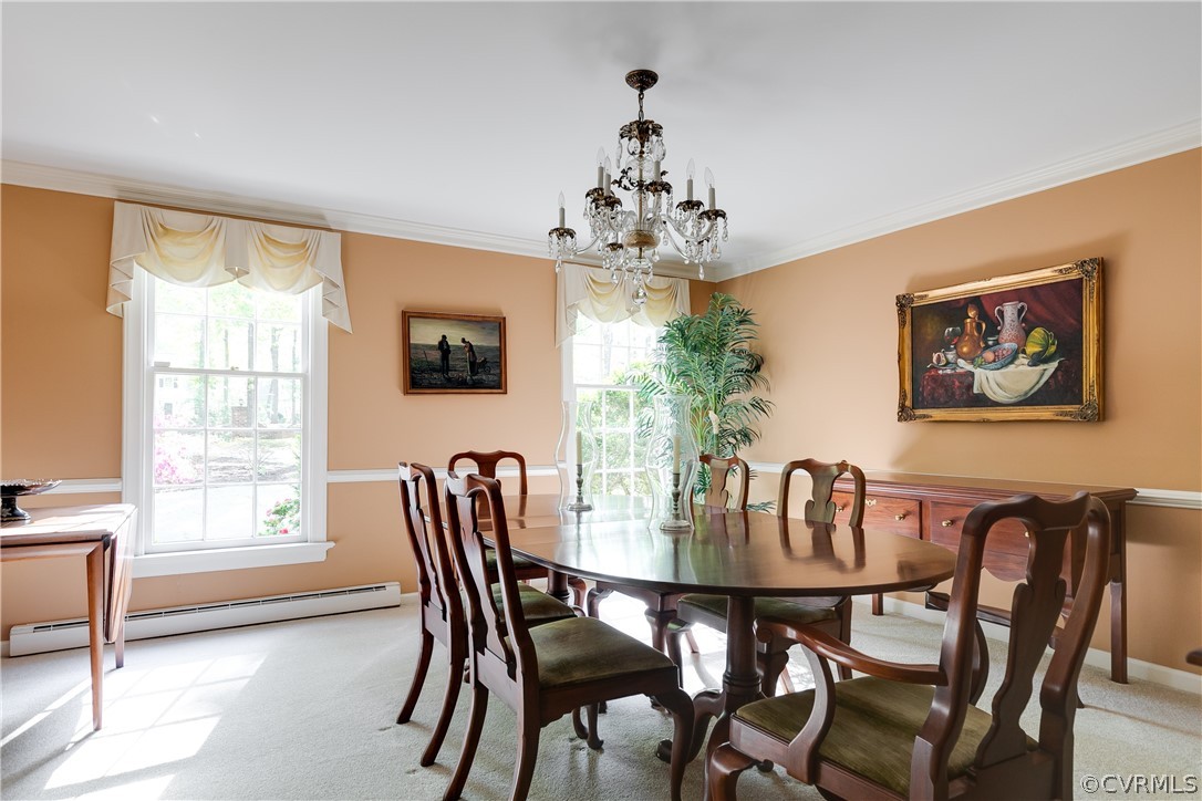 2780 East Brigstock Road Midlothian, VA 23113 - Photo 10 of 50 a view of a dining room with furniture window and outside view