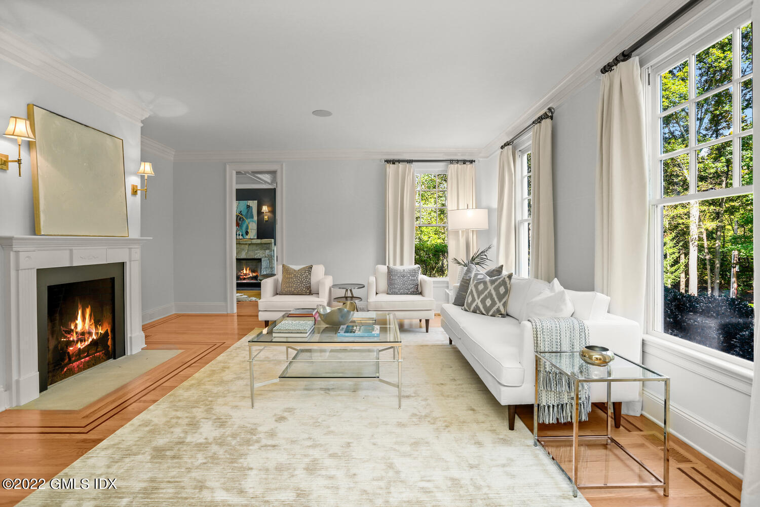 434 Cognewaugh Road Cos Cob, CT 06807 - Photo 4 of 47 a living room with furniture and a fireplace