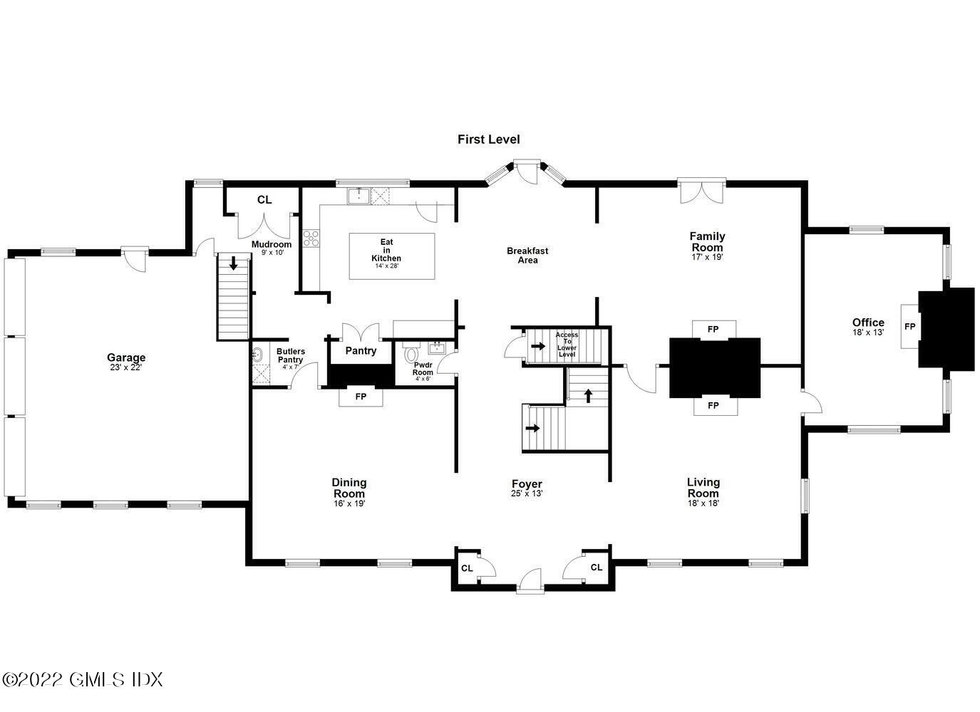 434 Cognewaugh Road Cos Cob, CT 06807 - Photo 44 of 47 a picture of a floor plan