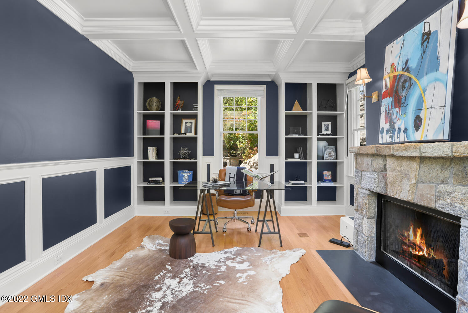 434 Cognewaugh Road Cos Cob, CT 06807 - Photo 6 of 47 a living room with furniture and a fireplace