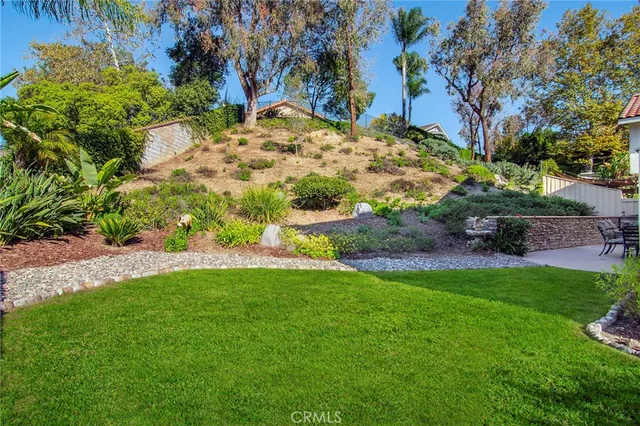 a view of backyard with green space