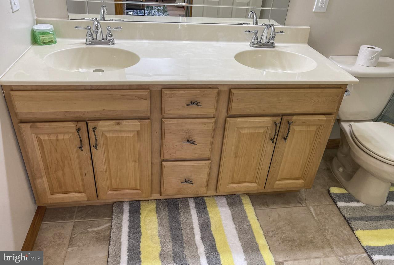 1122 Ranger Trail Pocono Lake, PA 18347 - Photo 30 of 48 Charming dual-sink bathroom vanity.