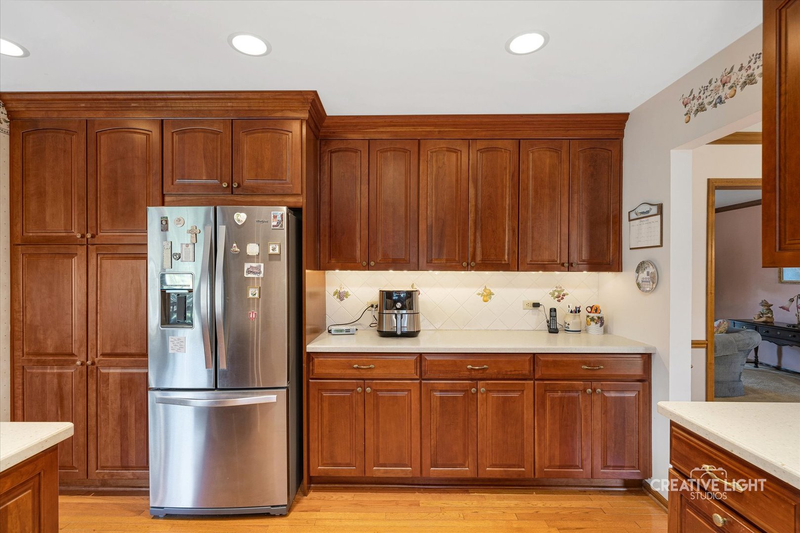 930 Appomattox Circle Naperville, IL 60540 - Photo 8 of 29 a kitchen with stainless steel appliances granite countertop a refrigerator a sink dishwasher and wooden cabinets with wooden floor