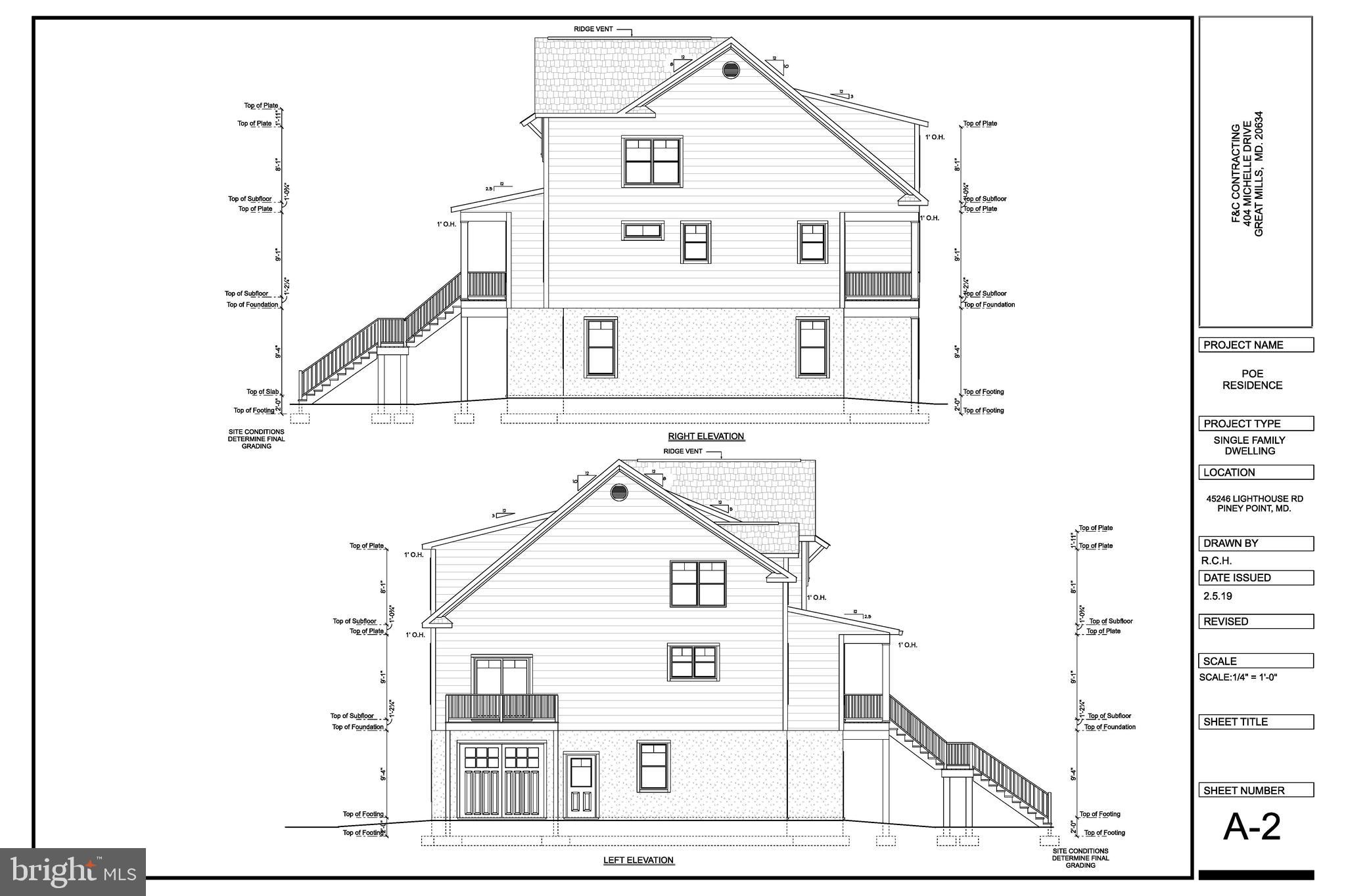 45246 Lighthouse Road Piney Point, MD 20674 - Photo 29 of 33 Right Left Elevations