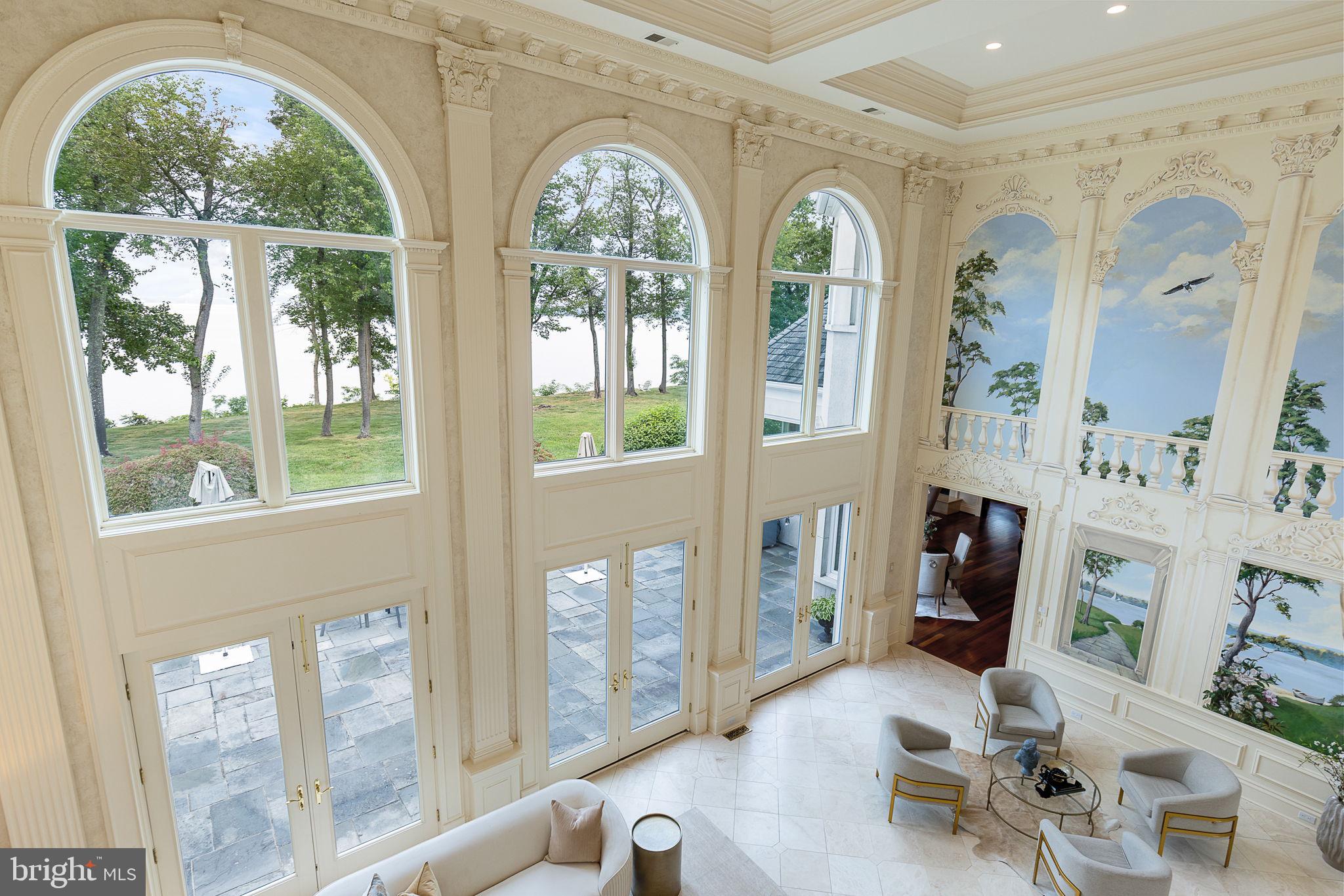 11195 Gunston Road Lorton, VA 22079 - Photo 55 of 118 Soaring great room with unobstructed river vistas